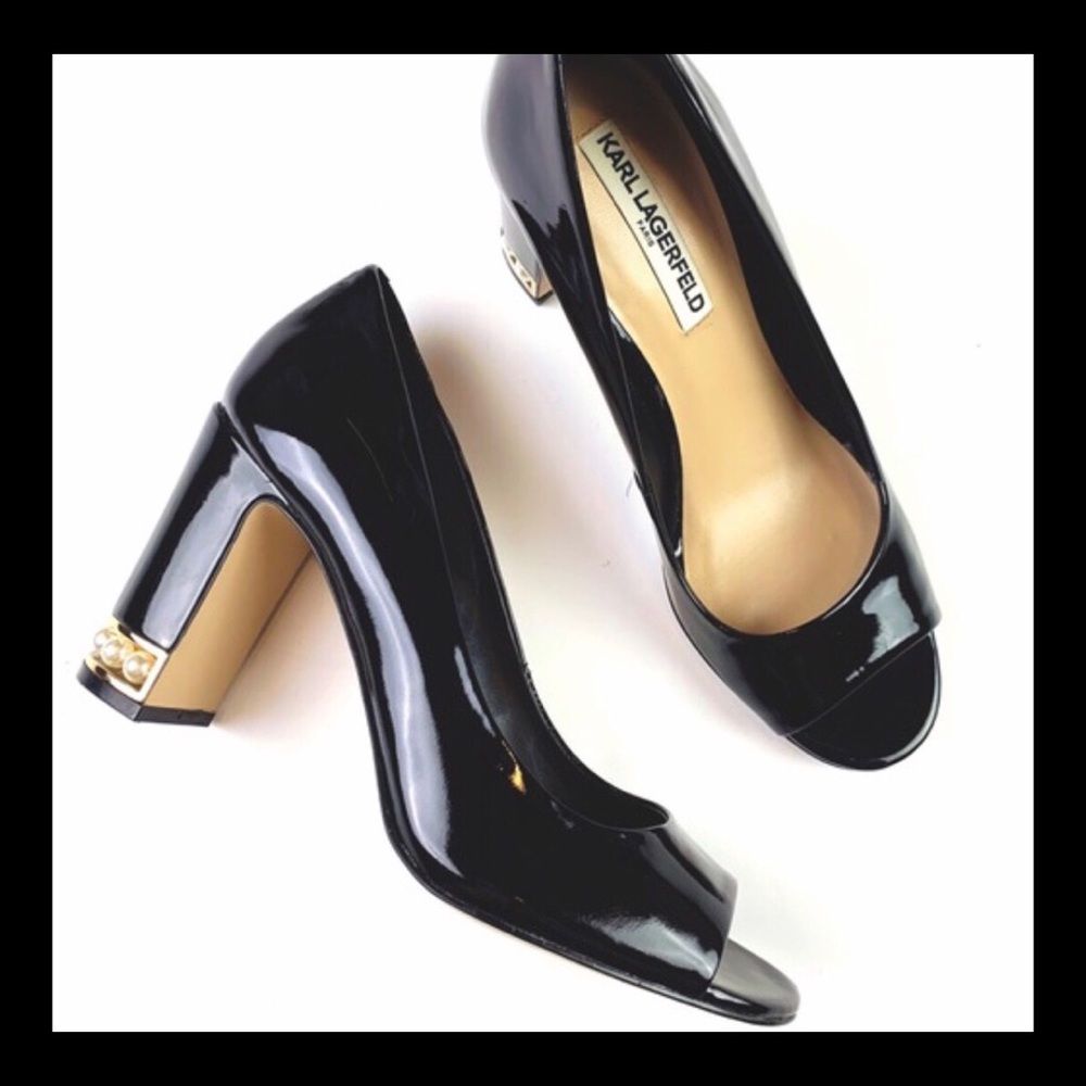 Karl Lagerfeld Paris Evie Pearl Heel Pump